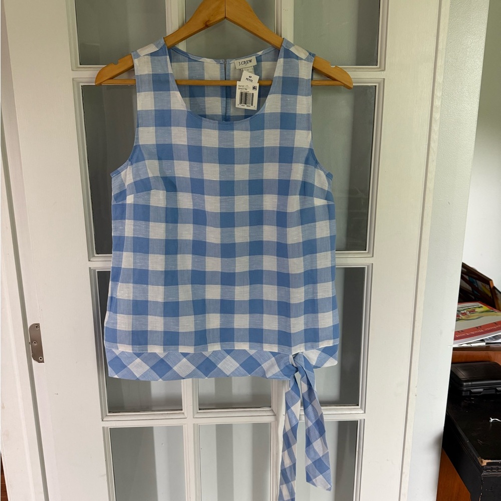 J. Crew Blue Gingham Women's Top